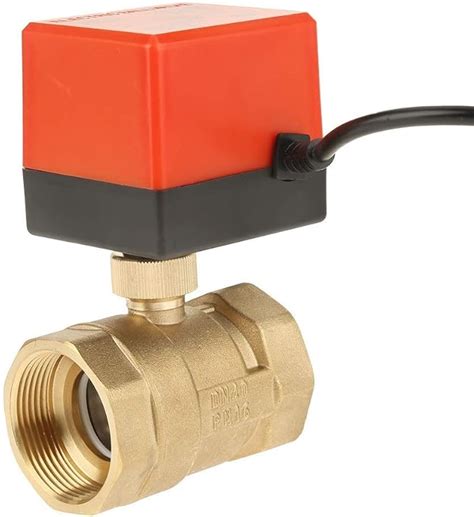 Motorized Ball Valve, 12v Ball Valve DC 12V G1-1/2" DN40 Brass Ball 2 ...