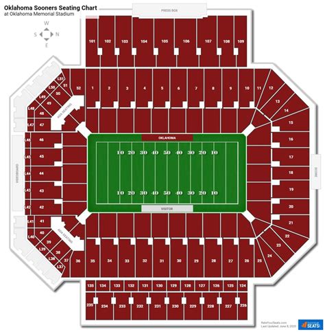 Oklahoma Memorial Stadium Seating Chart With Rows And Seat Numbers | Review Home Decor