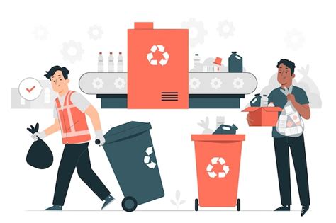 Free Vector | Waste management concept illustration