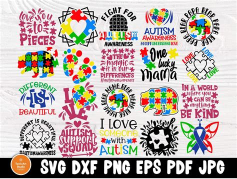 Autism SVG Bundle, Autism Awareness Svg Cut Files By TonisArtStudio | TheHungryJPEG