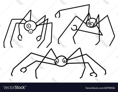 Stick figure spider Royalty Free Vector Image - VectorStock