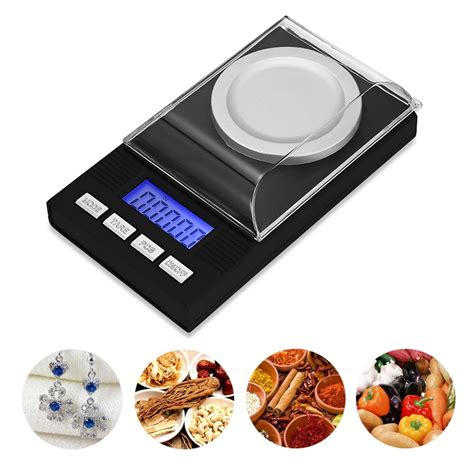 2020 50g / 0.001g Digital Milligram / Gram High Precision Pocket Scale Weight Measurement Tool ...