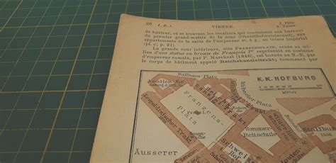 1911 Vintage Hofburg Palace Map