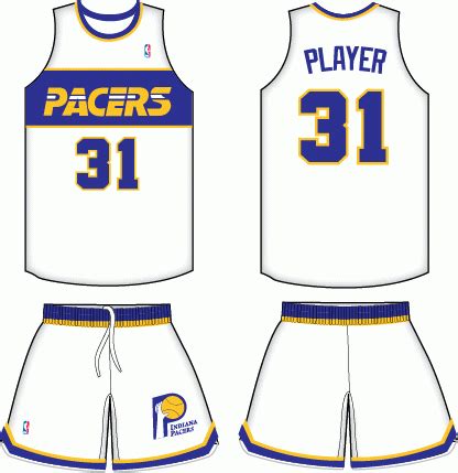 Indiana Pacers Uniform - Home Uniform - National Basketball Association ...