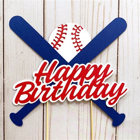 Baseball Birthday Cake Topper. Baseball Party Topper. Softball | Etsy Happy Birthday Baseball ...