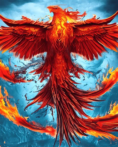 Rising Firebird Phoenix Graphic · Creative Fabrica