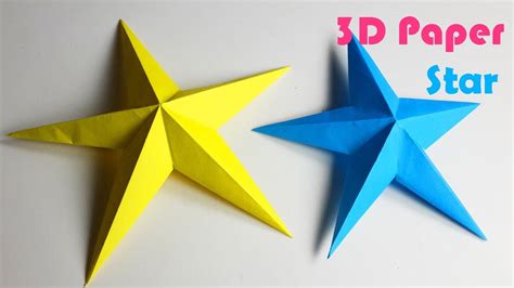 How to make Simple 3D Paper Stars - DIY Paper Crafts - YouTube