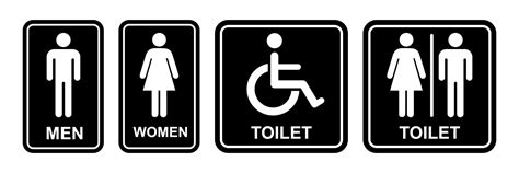 Toilet Sign Printable Public Signage Symbol Man Woman Wc, 40% OFF