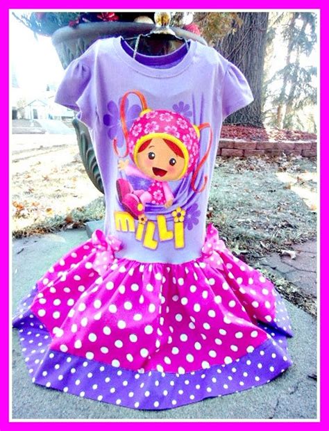 Items similar to girls Team Umizoomi Milli custom boutique knit twirl party Dress Posh Pink on Etsy