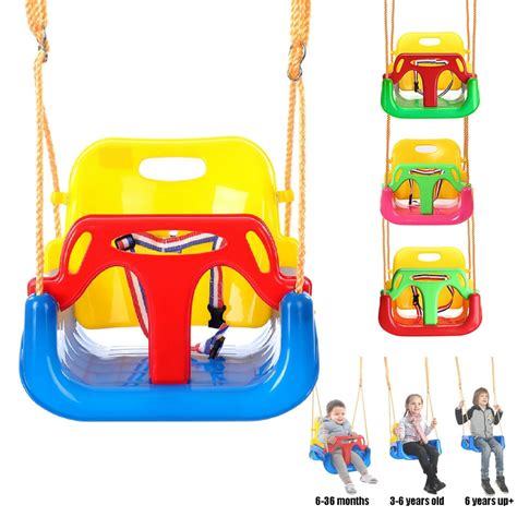 3 in 1 Kids Swing Seat, Infant Toddler Children Secure Swing Seat Detachable Swing Seat High ...