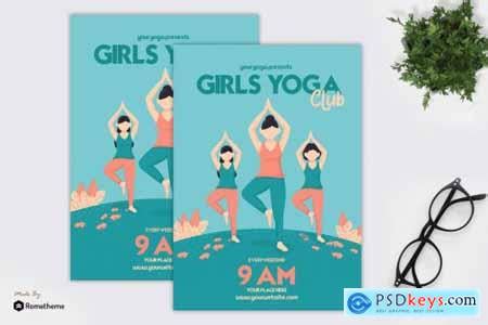 Girls Yoga Club - Flyer GR » Free Download Photoshop Vector Stock image Via Torrent Zippyshare ...
