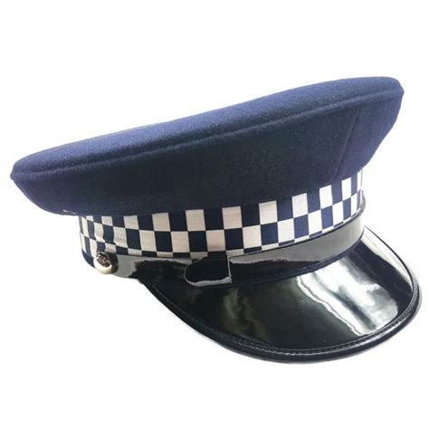 British Police Force Peaked Cap, UK Police Patrol Cap