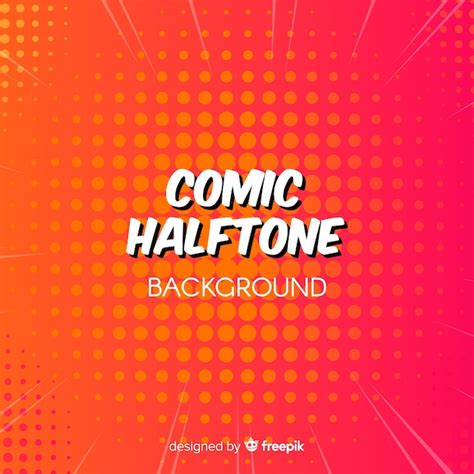 Free Vector | Red comic halftone background