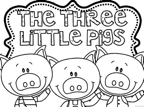 Three Little Pigs Coloring Pages Cartoons the three little pigs ...