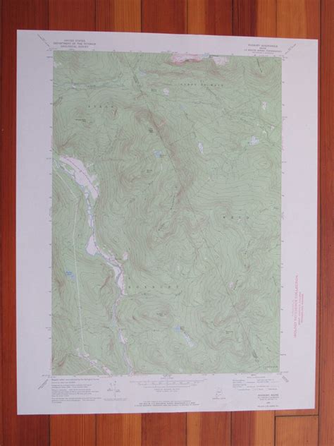 Roxbury Maine 1972 Original Vintage USGS Topo Map: (1972) Map | RareMapsandBooks