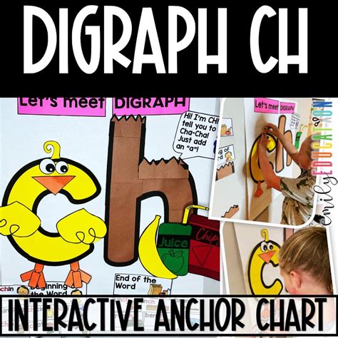 CH Digraph Phonics Interactive Anchor Chart - Emily Education