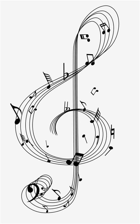 Cute Cute Black And White Musical Notes Staves Ps Path Editable ...