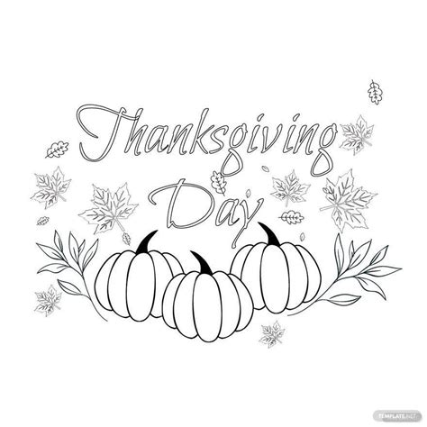 Happy Thanksgiving Day Drawing in PSD, Illustrator, SVG, JPG, EPS, PNG ...