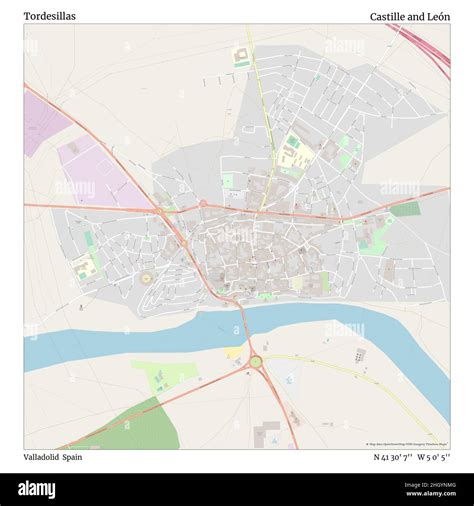 Map of tordesillas spain Cut Out Stock Images & Pictures - Alamy