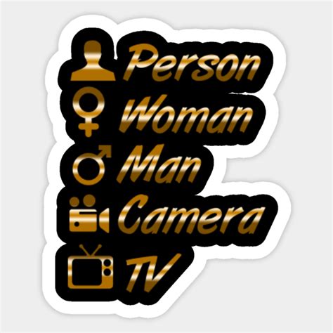 Person woman man camera tv - Person Woman Man Camera Tv - Sticker | TeePublic