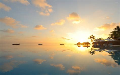 Download Hawaii Beach Sunrise Wallpaper | Wallpapers.com