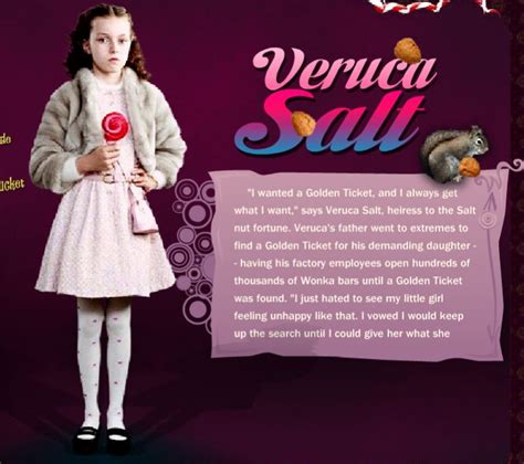 Veruca Salt | Roald Dahl Wiki | Fandom | Veruca salt, Veruca salt willy wonka, Charlie chocolate ...