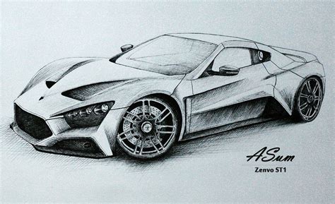 Pencil Drawing Car - bestpencildrawing