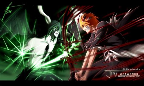 Anime Bleach Ichigo Vs Ulquiorra | Zoom Wallpapers