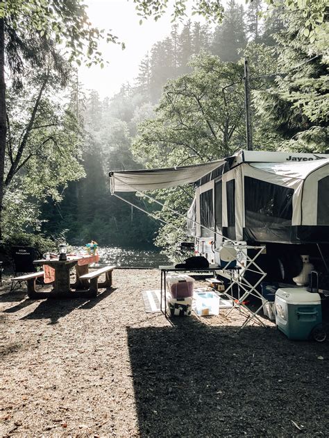 Family Camping at Lake Sylvia State Park {Montesano, Washington} - Rain and Pine