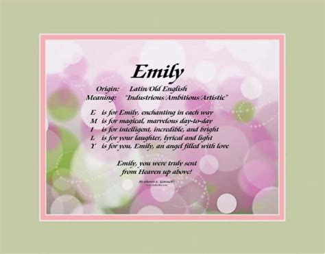 Emily - Girl's name meaning, origin, and popularity | Lindseyboo