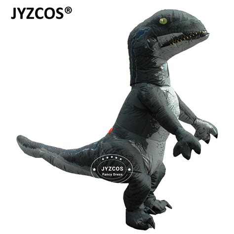 JYZCOS Jurassic World Velociraptor Blue Inflatable Dinosaur Costume ...