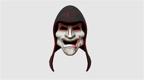 Assassin Mask 04 - White with Blood - 3D Model by gsommer