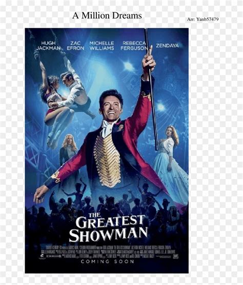 A Million Dreams {complete } - Greatest Showman Hd Poster, HD Png Download - 850x1100(#6322685 ...