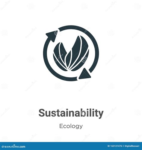 Sustainability Vector Icon on White Background. Flat Vector ...