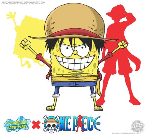 Spongebob X Luffy by antzartgraphic on DeviantArt