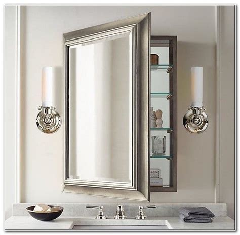 Large Mirrored Medicine Cabinet Recessed | Espelho para banheiro, Casa e lar, Armario banheiro