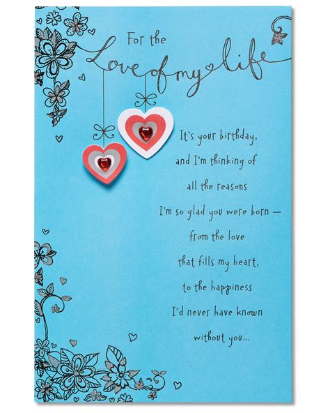 American Greetings Love of My Life Birthday Card with Glitter - Walmart.com