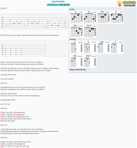 impression Délabré Isoler just breathe ukulele chords double Joindre Marché