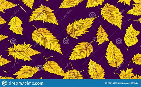 Print Autumn Template, Oak, Maple, Wild Ash Leaves Vector, Fall Foliage on Background. Red Gold ...