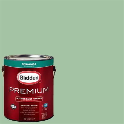 Glidden Premium 1 gal. #HDGG59 Sea Glass Green Semi-Gloss Interior Paint with Primer-HDGG59P ...