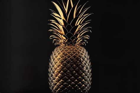 Premium AI Image | Shape of a golden pineapple