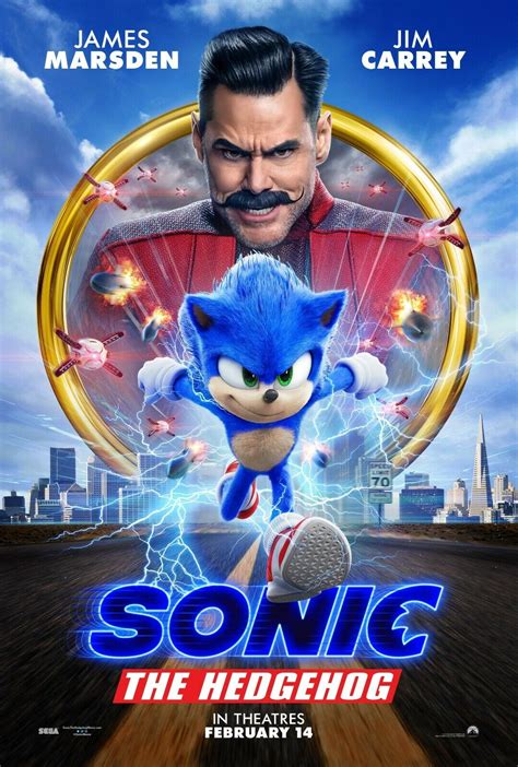 368485 SONIC THE Hedgehog MOVIE JIM CARREY James Marsden print poster ...