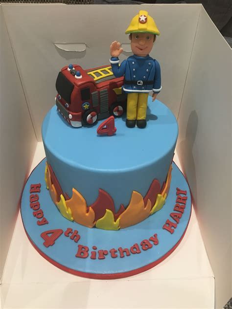 First cake of 2019. Fireman Sam themed cake for Harry who is ...