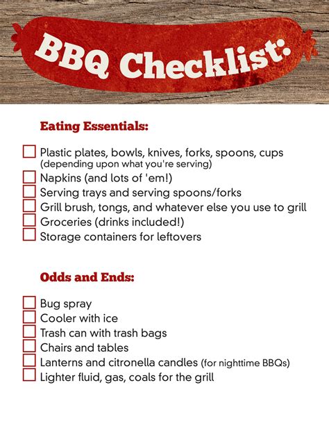 14 Party-ready BBQ Checklists - Kitty Baby Love