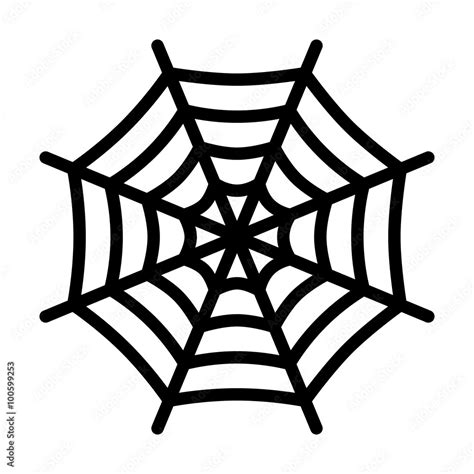 Spider web (spiderweb) line art icon for apps and websites Stock Vector ...