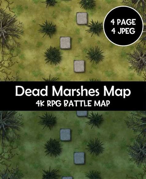 Dead Marshes Rpg Battle Map - owlschoolmaps | DriveThruRPG.com