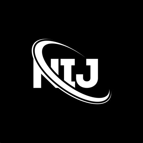 logotipo de nij. carta nij. diseño del logotipo de la letra nij ...