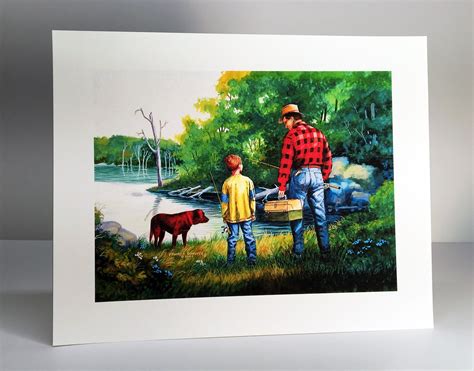 Fishing Buddies Unframed 8x10 Art Print With Poem - Etsy