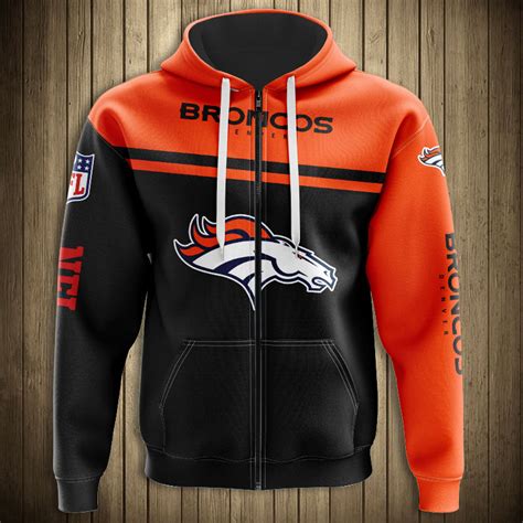 Denver Broncos 3D Skull Zip Hoodie Pullover Sweatshirt for fans -Jack ...