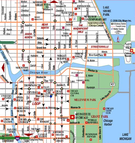 Printable Downtown Chicago Map